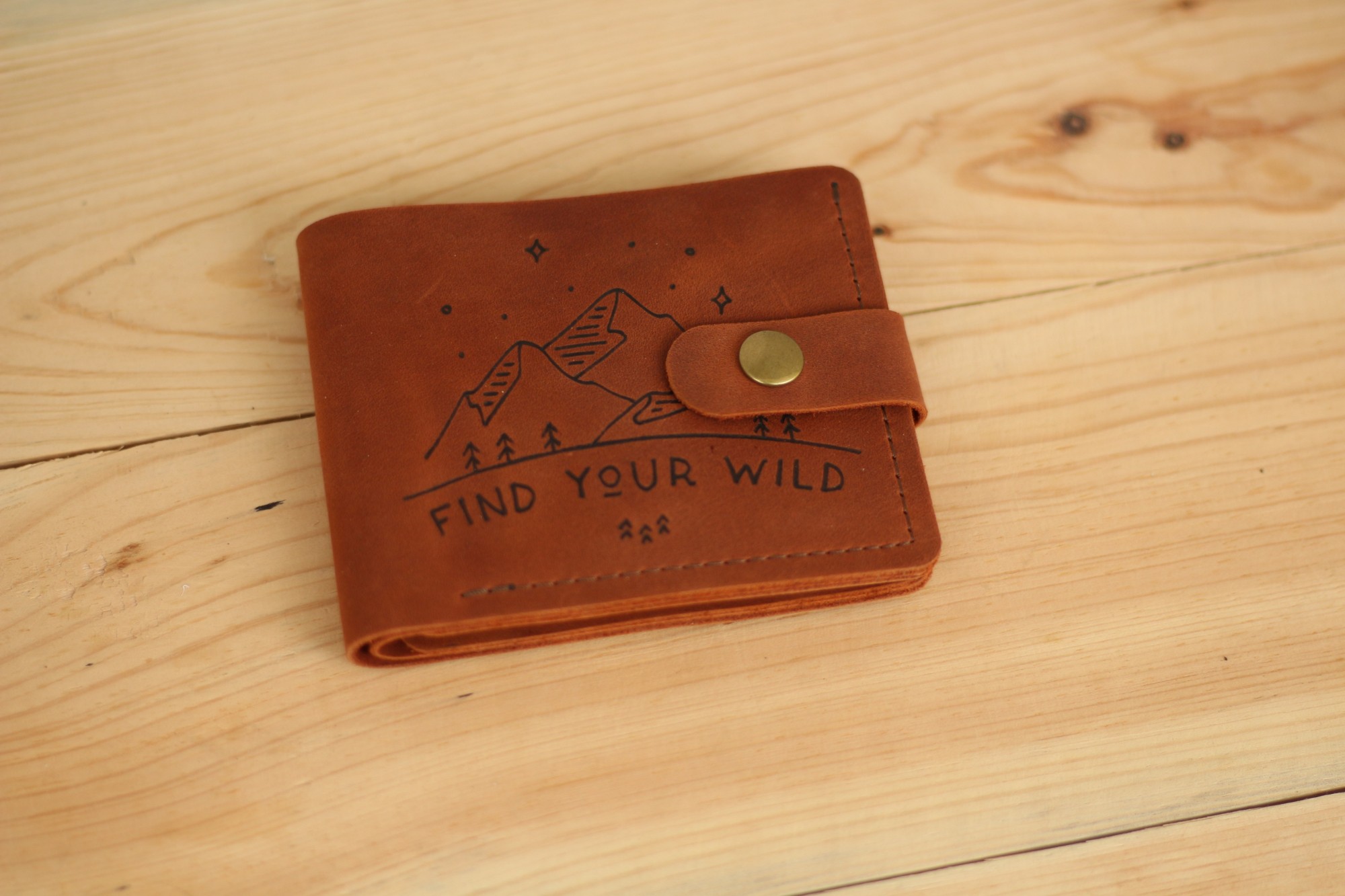 

Кошелек Craft с выжиганием Find your wild Коричневый