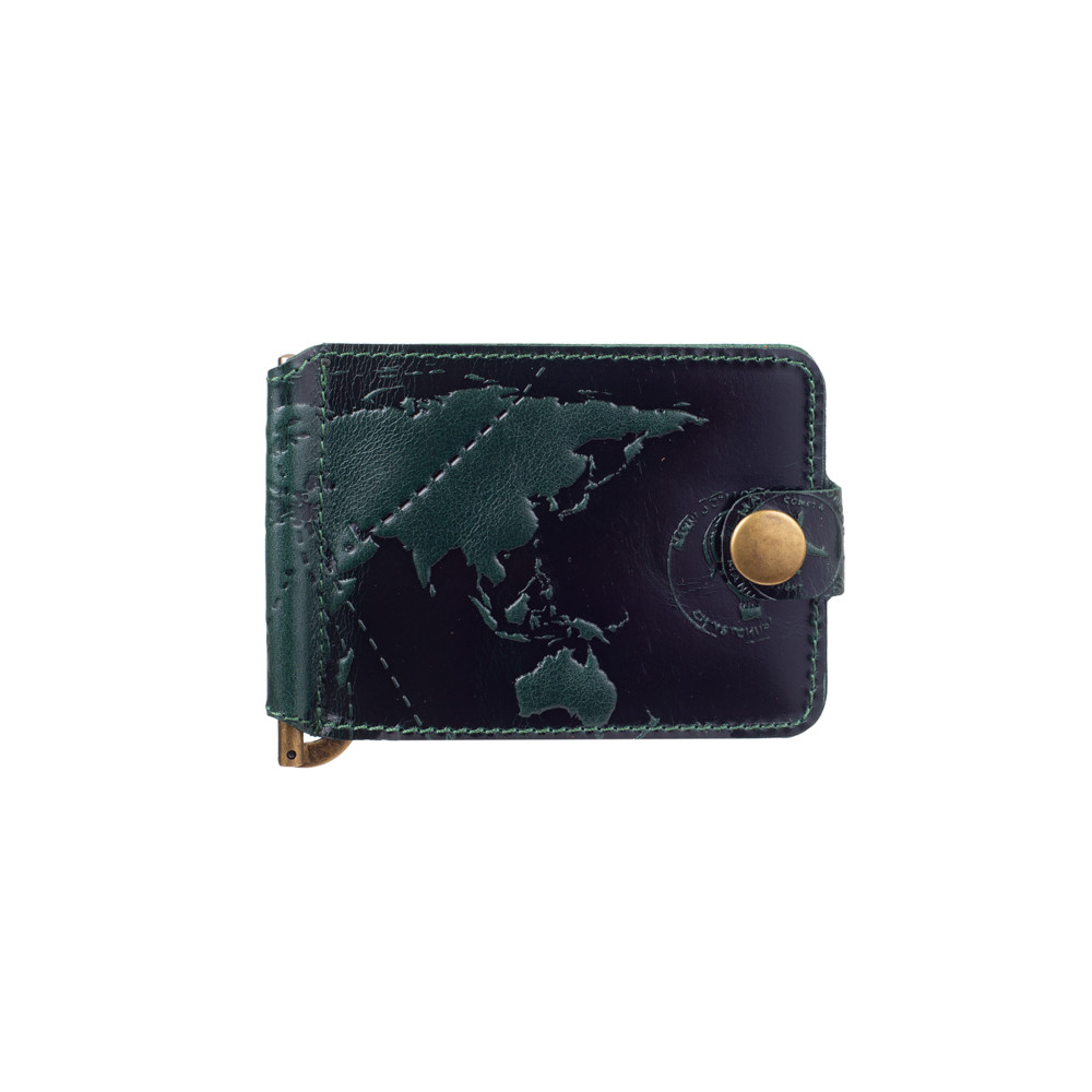 

Зажим для денег HiArt MC-01-C19-5406-T002 Crystal Green "7 wonders of the world"