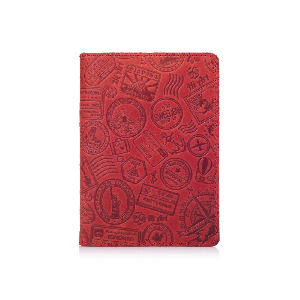 

Обложка для паспорта HiArt PC-02-S18-1440-T007 Shabby Red Berry "Let's Go Travel"