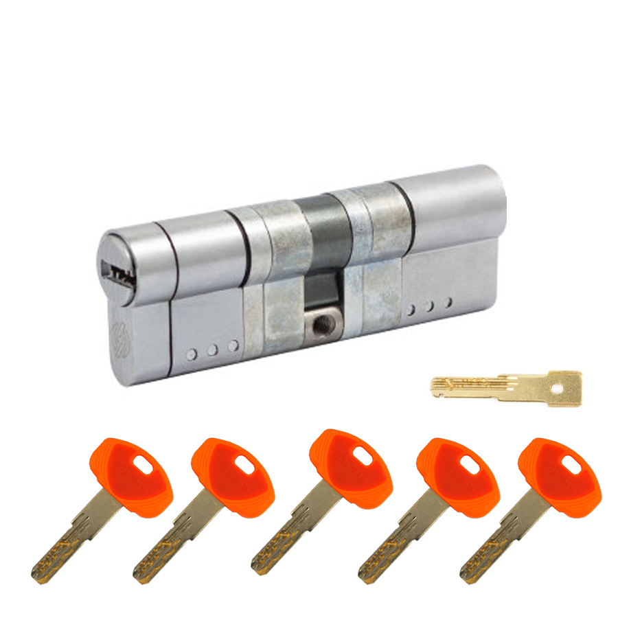 

Цилиндр замка SECUREMME K64 ключ-ключ (мат хром) 85 мм (35+50)