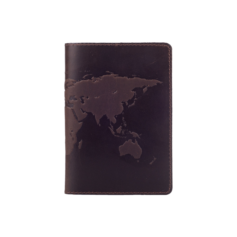 

Обложка для паспорта HiArt PC-01-S19-1106-T001 Shabby Gavana Brown "World Map"