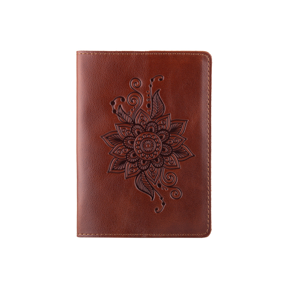 

Обложка для паспорта HiArt PC-01-C19-1436-T006 Crystal Сognac "Mehendi Classic"