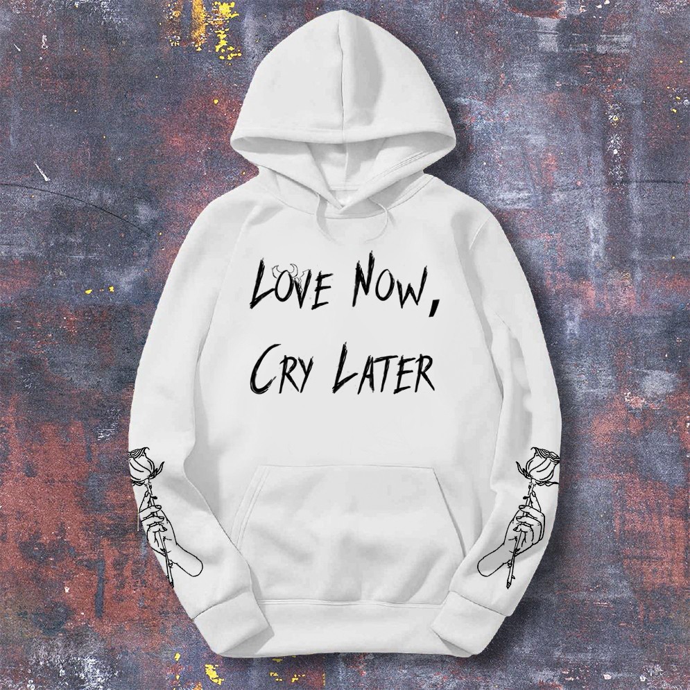 

Худи A SHO Love now Cry later  белый, Худи A SHO Love now Cry later L белый