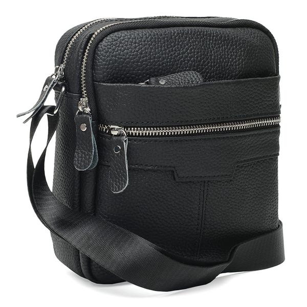 

Мужская кожаная сумка Borsa Leather K18016a-black