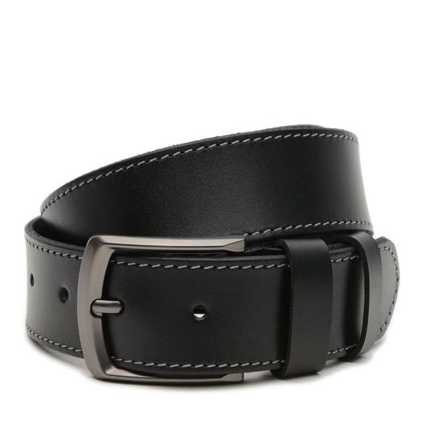 

Широкий Мужской кожаный ремень 4,5 см V1115GX38-black