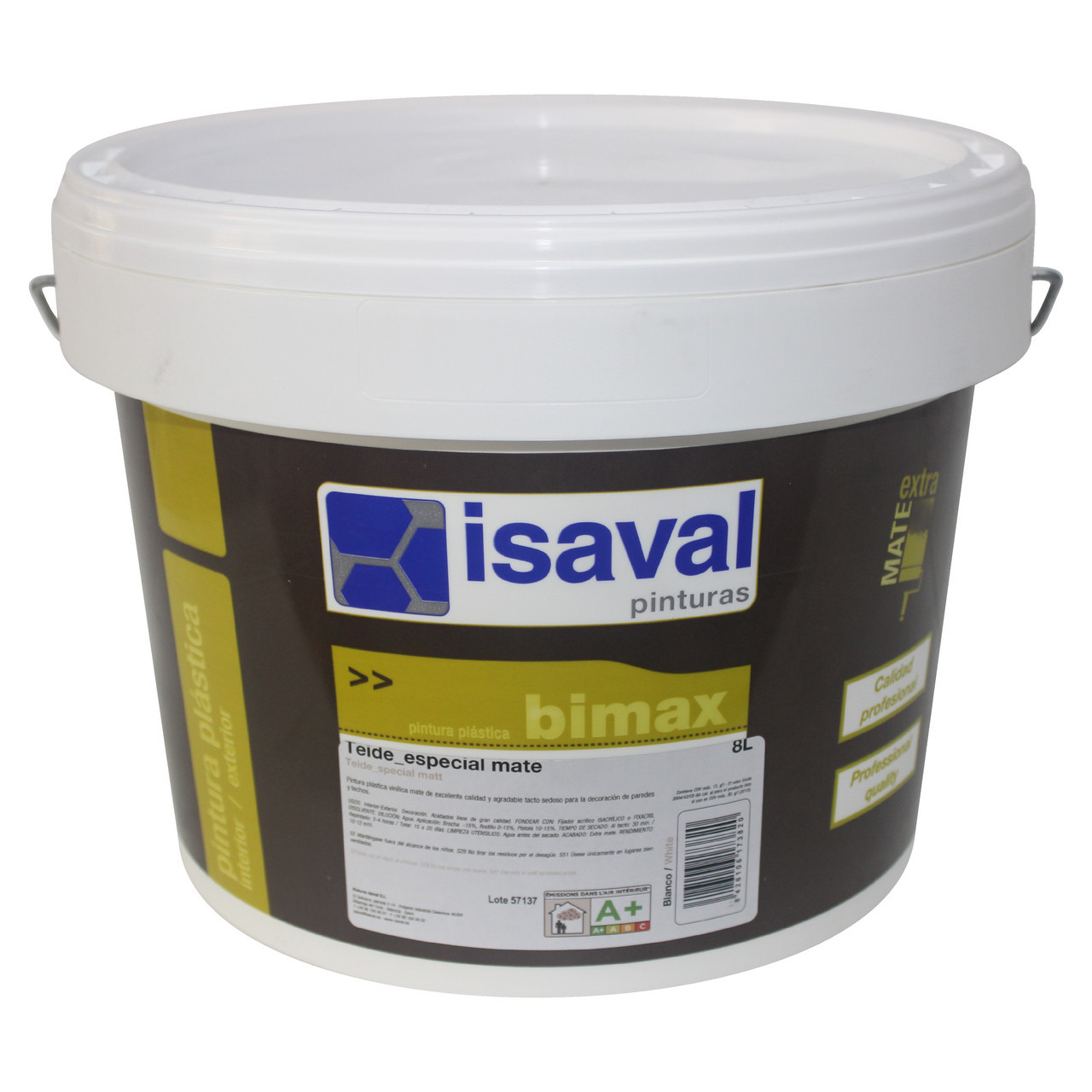 

Матовая краска Isaval для стен и потолков ISAVAL Тейде 8л - до 90м2 Белый