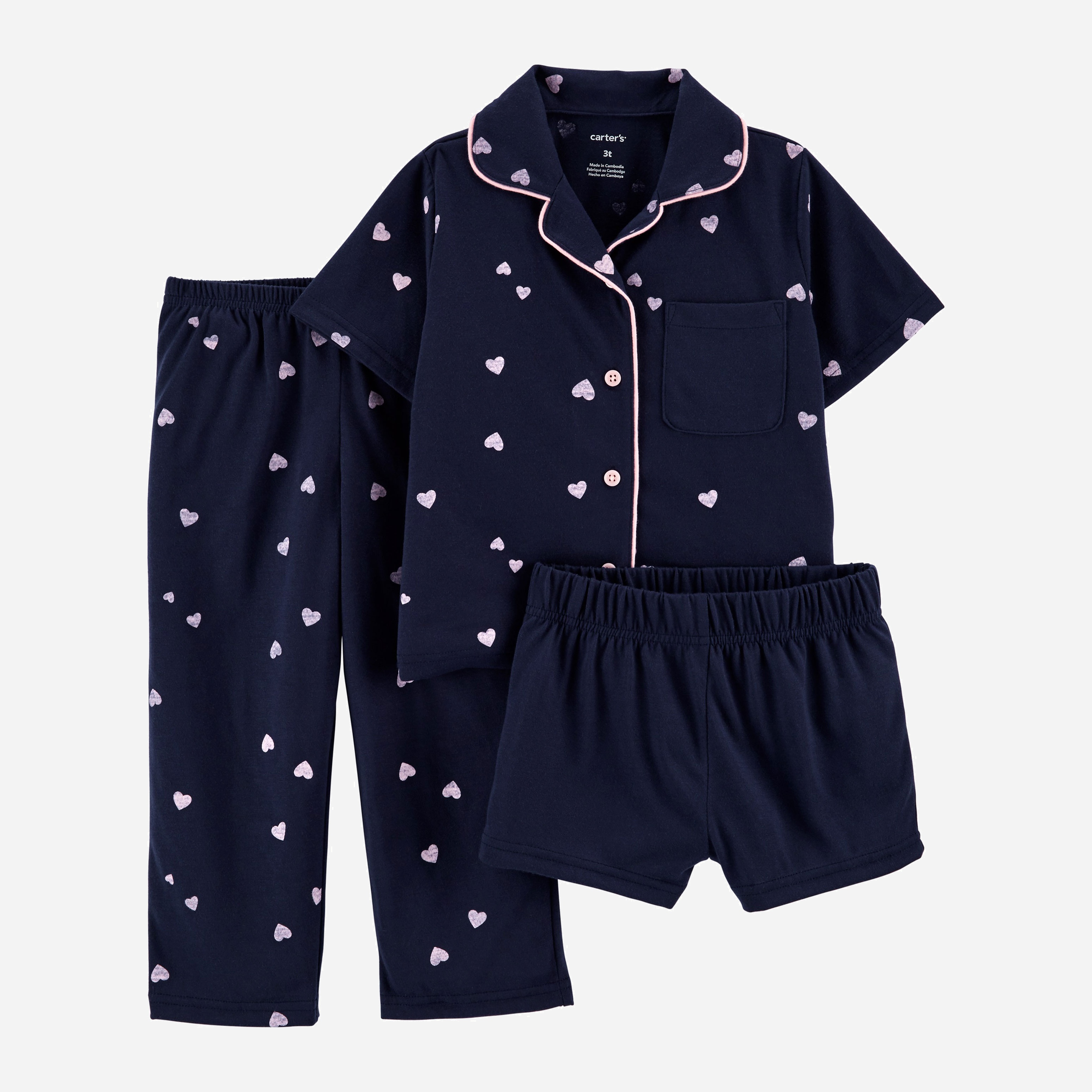 

Пижама (рубашка + шорты + лосины) Carters 2L571710 93-98 см Мультиколор