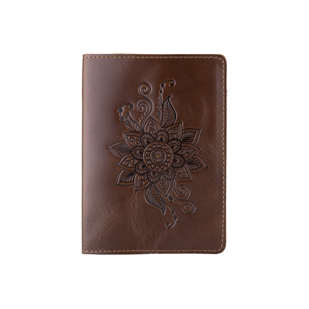 

Обложка для паспорта HiArt PC-01-C18-0840-T006 Crystal Brown "Mehendi Classic"