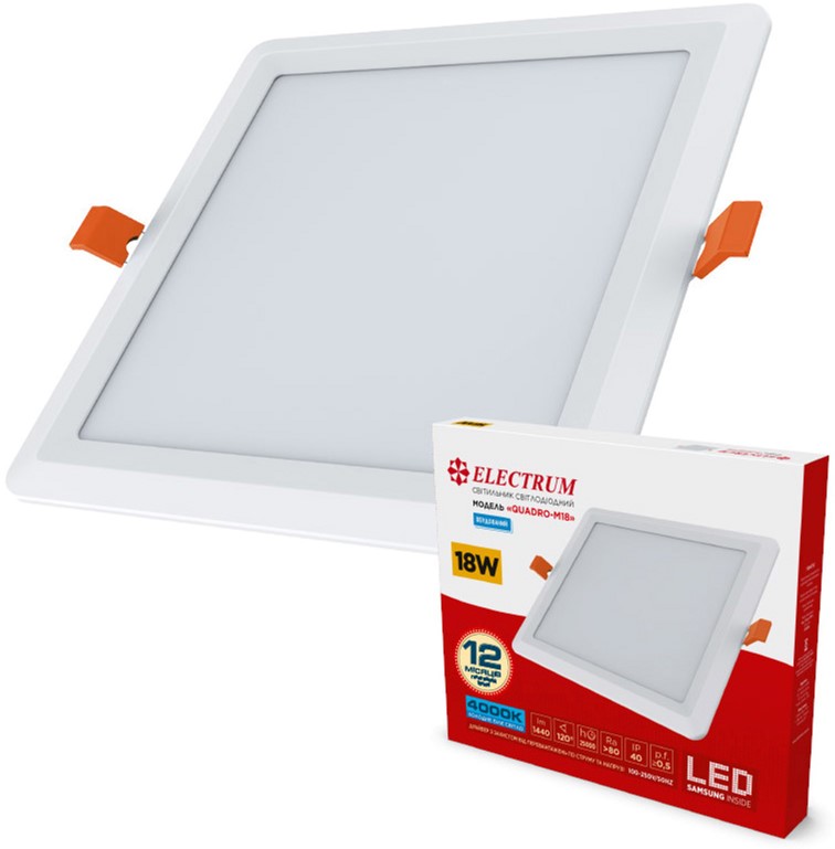 

Потолочный светильник ELECTRUM QUADRO M 18W 4000К (B-LD-1962)
