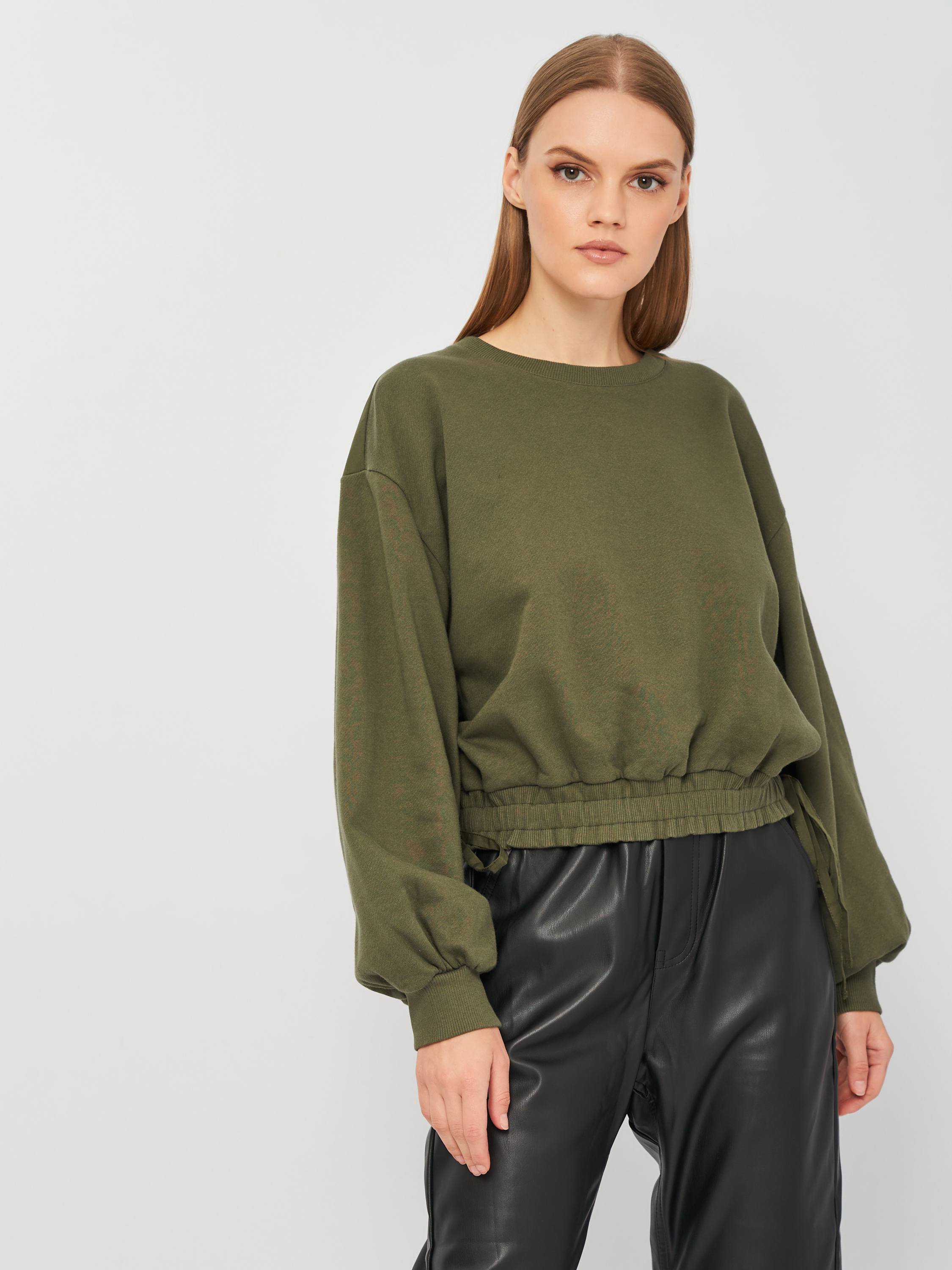 

Свитшот Zara 1165/452/507 S Оливковый