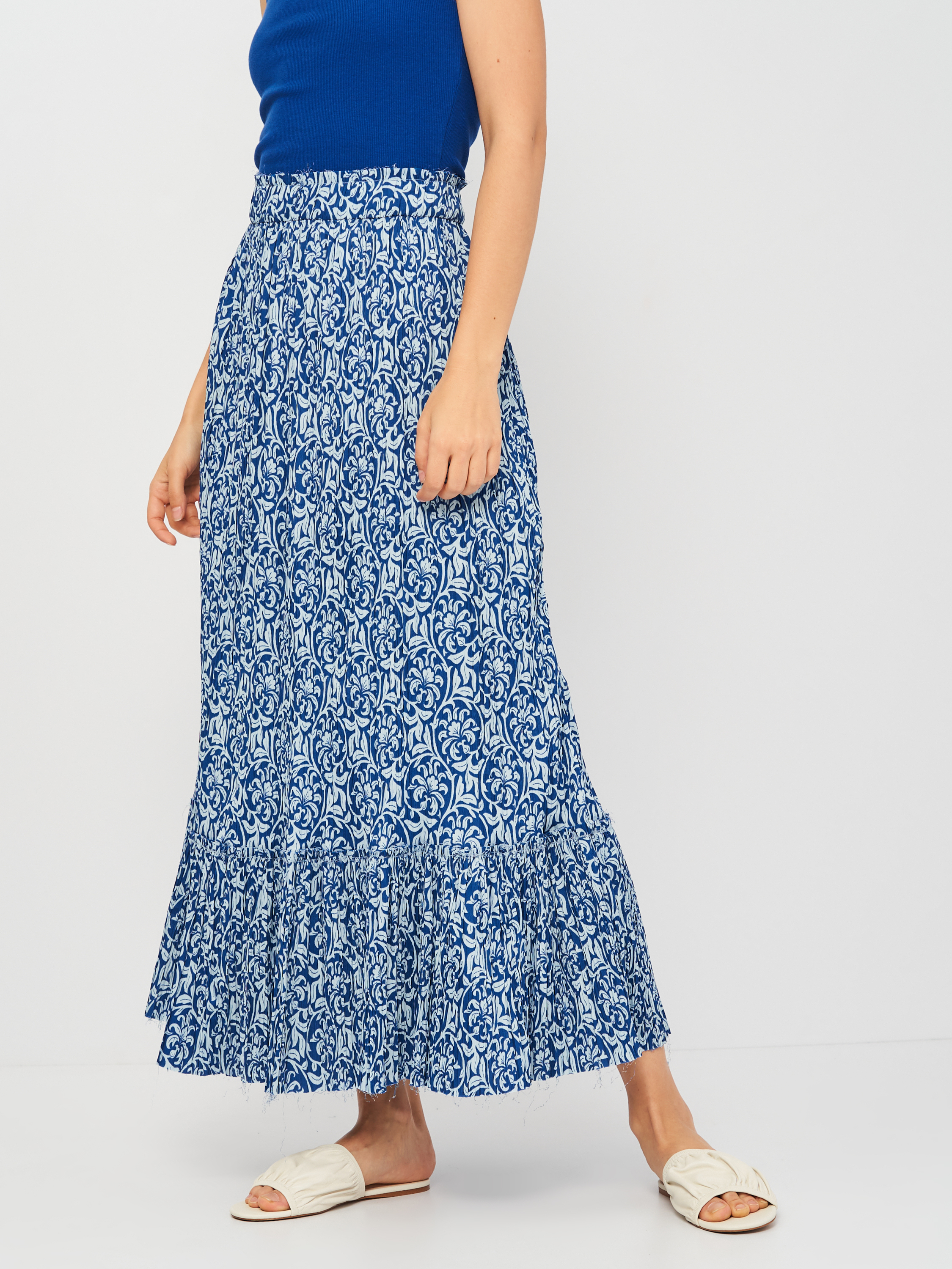 

Юбка Zara 6895/052/401  Синяя с принтом, Юбка Zara 6895/052/401 L Синяя с принтом