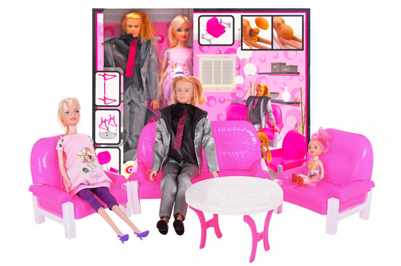 

Набір ляльок A-Toys З меблями 38*75*33см Рожевий 68091