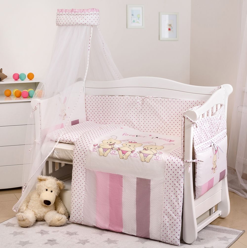 

Постель Twins Dolce D-002 Друзья зайки pink