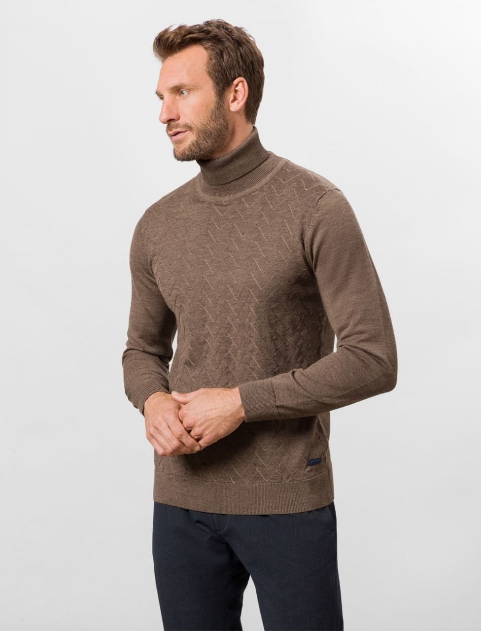 

Фактурный гольф от Pierre Cardin в коричневом цвете размер  (55413/7304/12542, Фактурный гольф от Pierre Cardin в коричневом цвете размер L (55413/7304/12542)