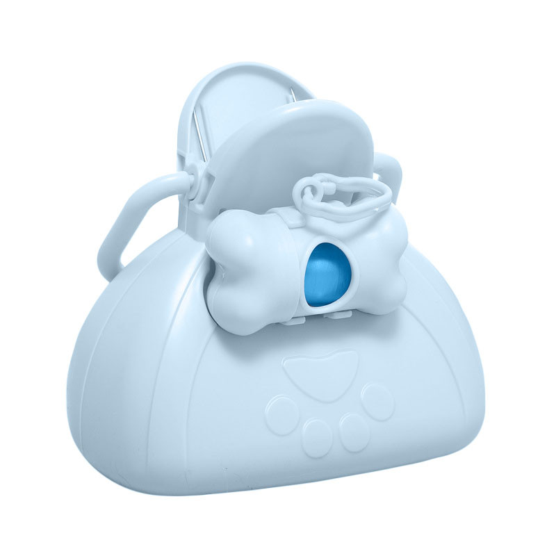 

Совок Taotaopets 051112 Blue для уборки с диспенсером для пакетов
