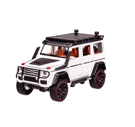 

Детская инерционная металлическая машинка Джип Гелендваген Mercedes-Benz Gelandewagen Off road Автопром 1:22 Белый
