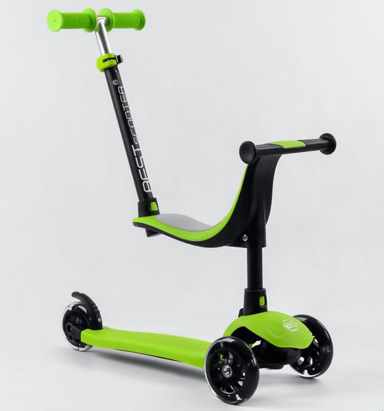 

Самокат 3в1 с сиденьем и родительской ручкой Best Scooter LITE Зеленый (sa353)