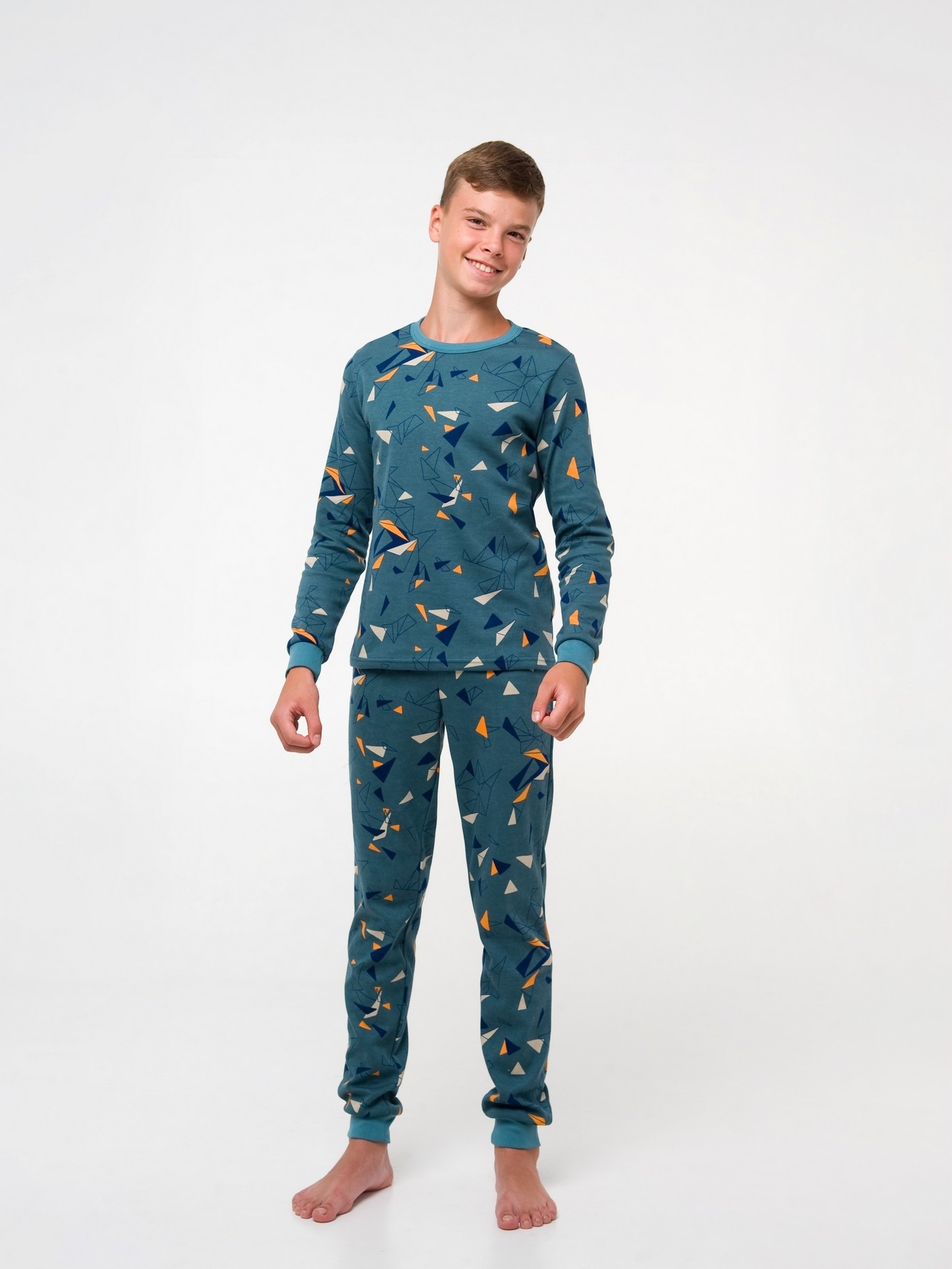 

Пижама (футболка с длинным рукавом + штаны) Smil Угольники 104709 176 см Рисунок (4824039250504)