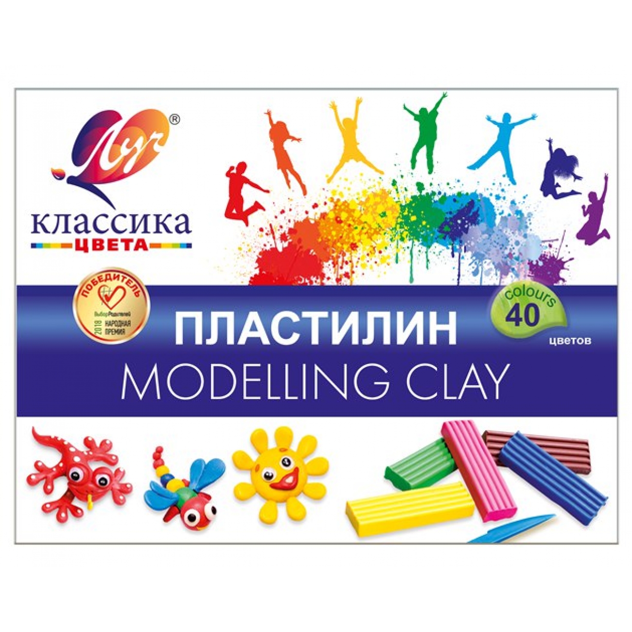 

Пластилин "Классика" 40 цв. 800 г 540592