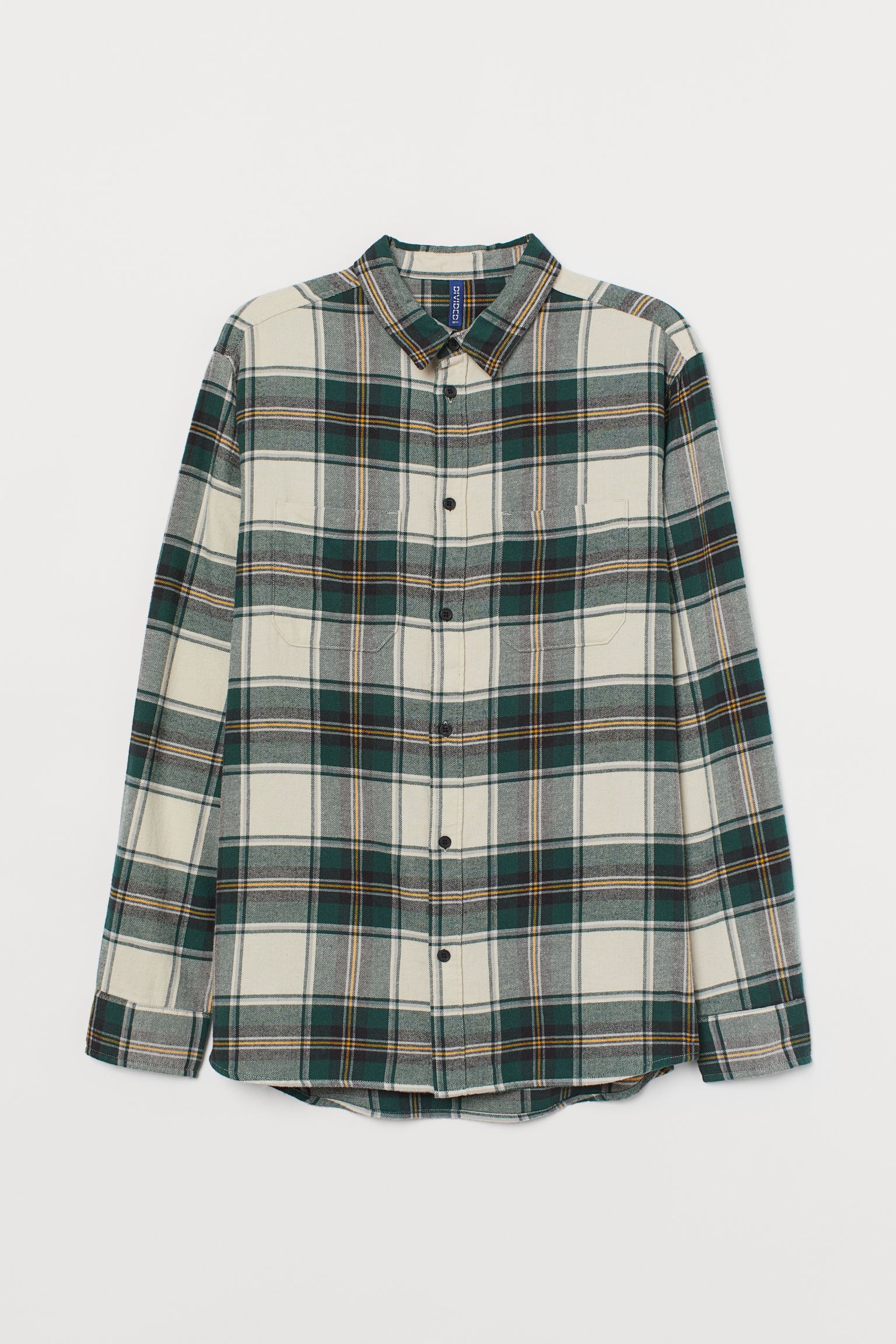 

Рубашка H&M L бело зеленый клетка 6097438402