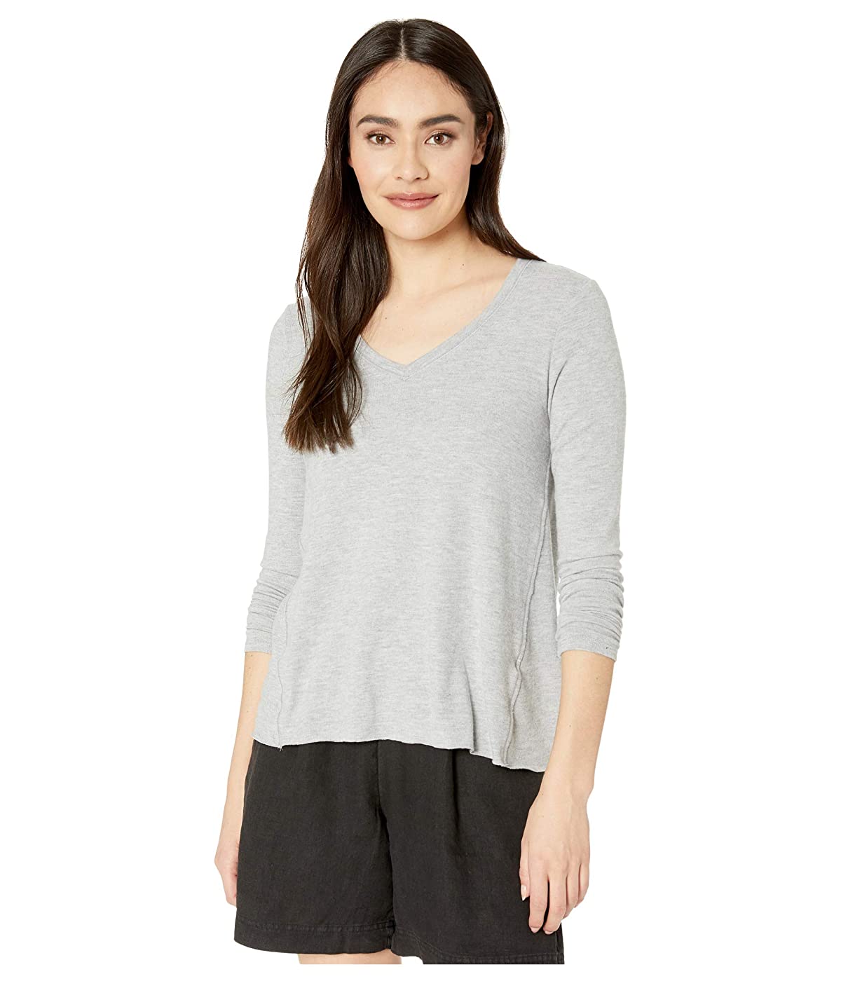 

Лонгслив Michael Stars Amari Madison Brushed Jersey V-Neck Top w/ Raw Edge Heather Grey, M (46)