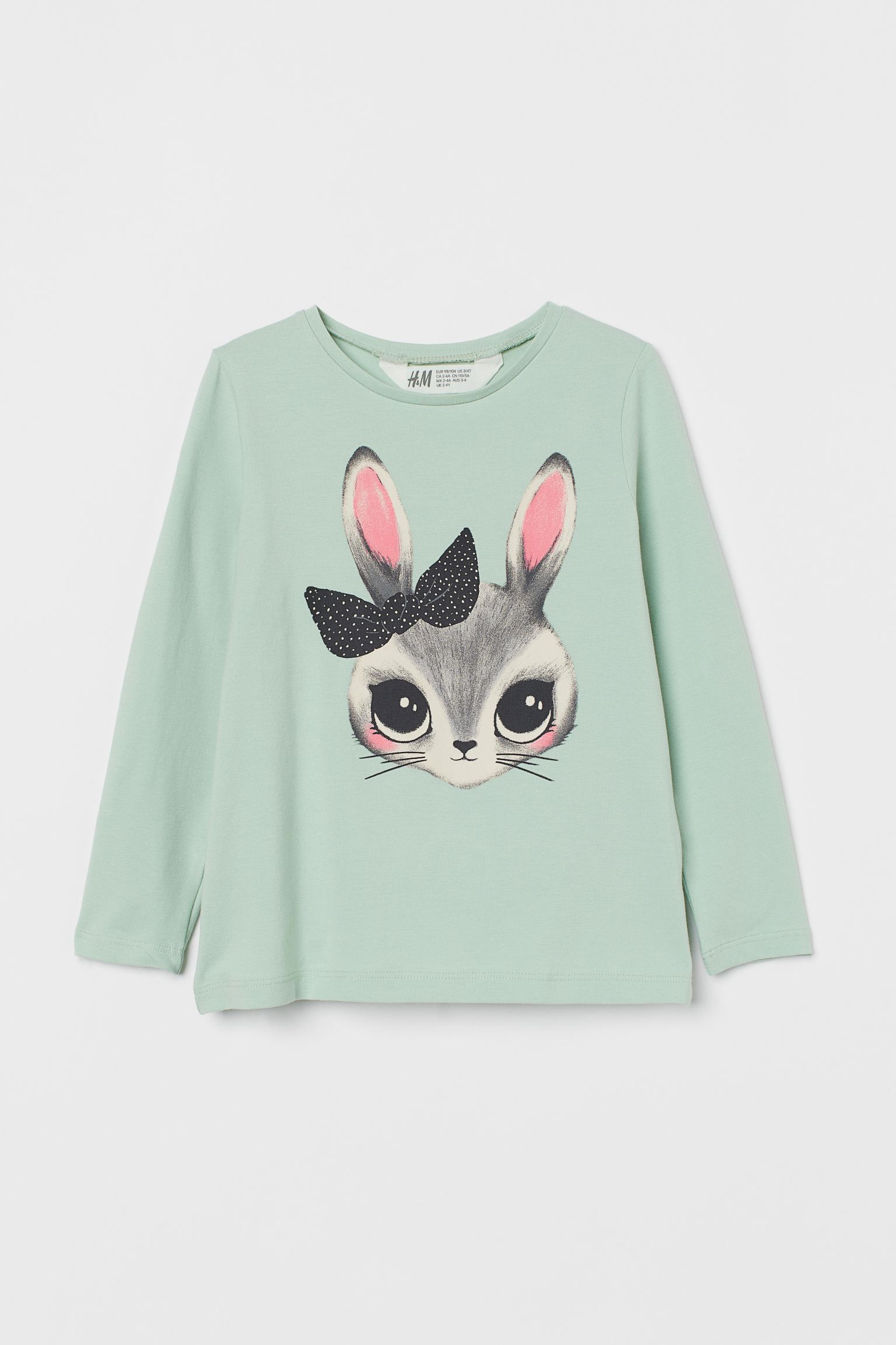

Реглан з кроликом H&M 110/116 Ментол