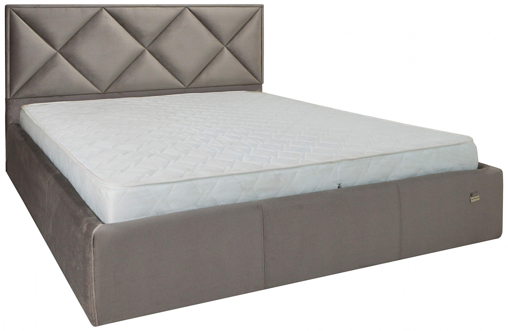 

Кровать Двуспальная Leeds Матрас Comfort Plus 160 х 200 см Cacharel С подъемным механизмом и нишей для белья Серая