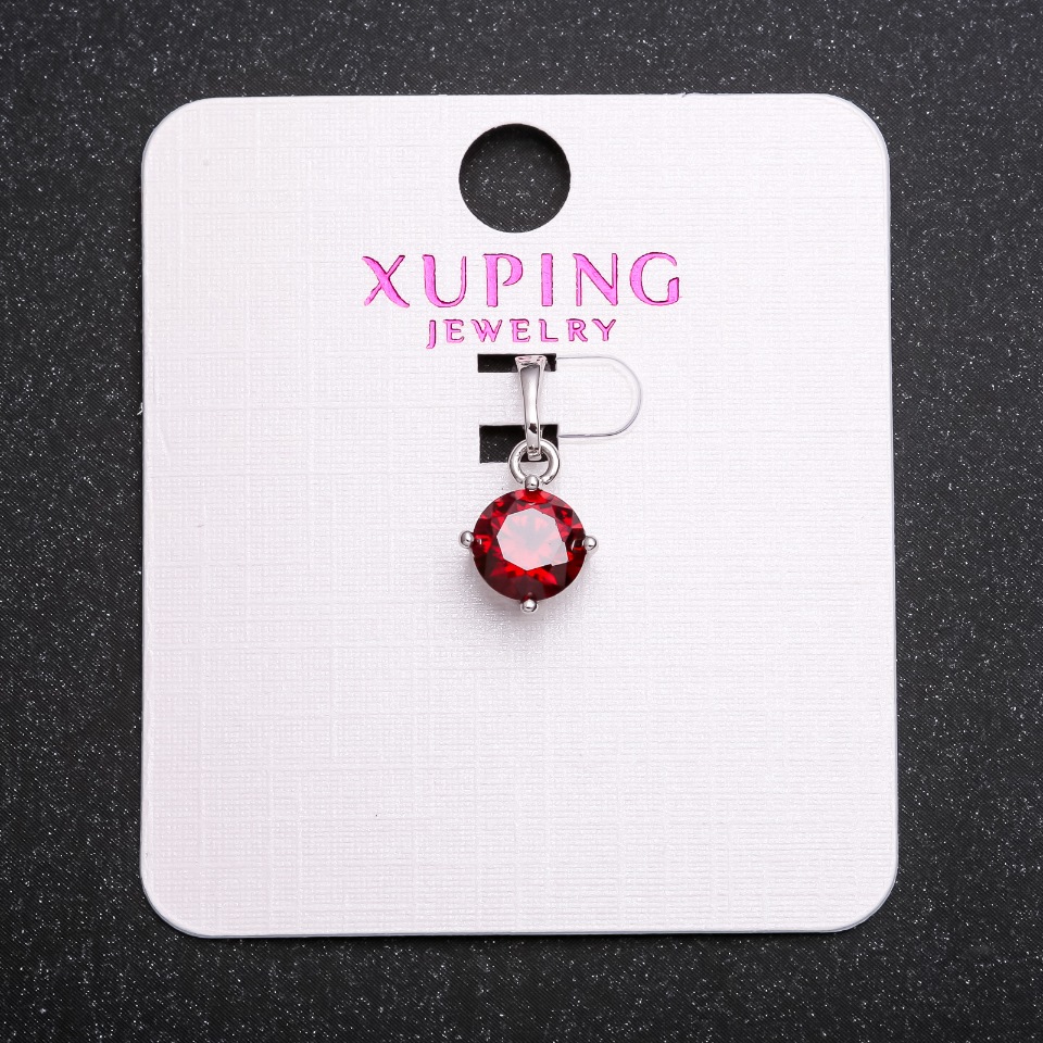 

Кулон Xuping с красным камнем 8х11х15мм родий, ida29503