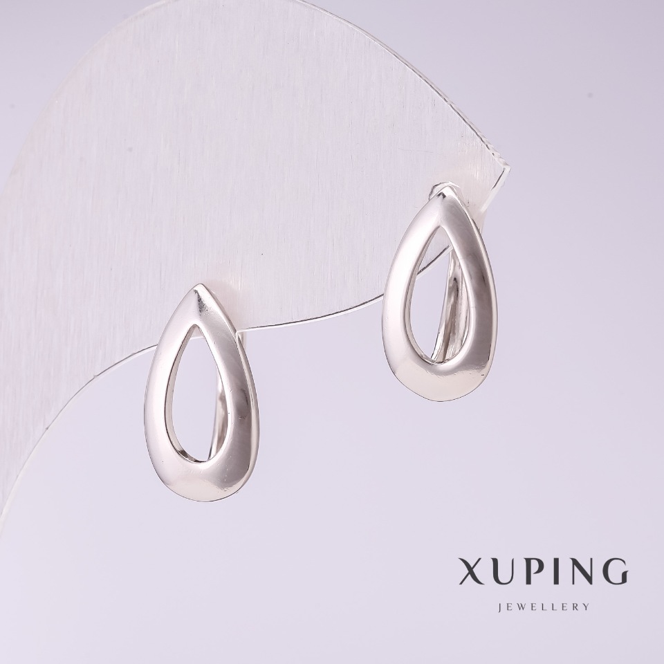 

Серьги Xuping 15х8мм родий, ida32151