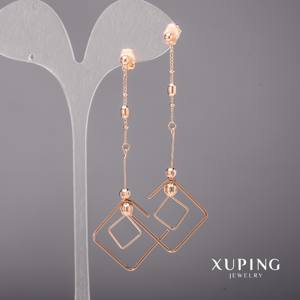 

Серьги Xuping подвески 27х80мм Позолота 18К, ida36321