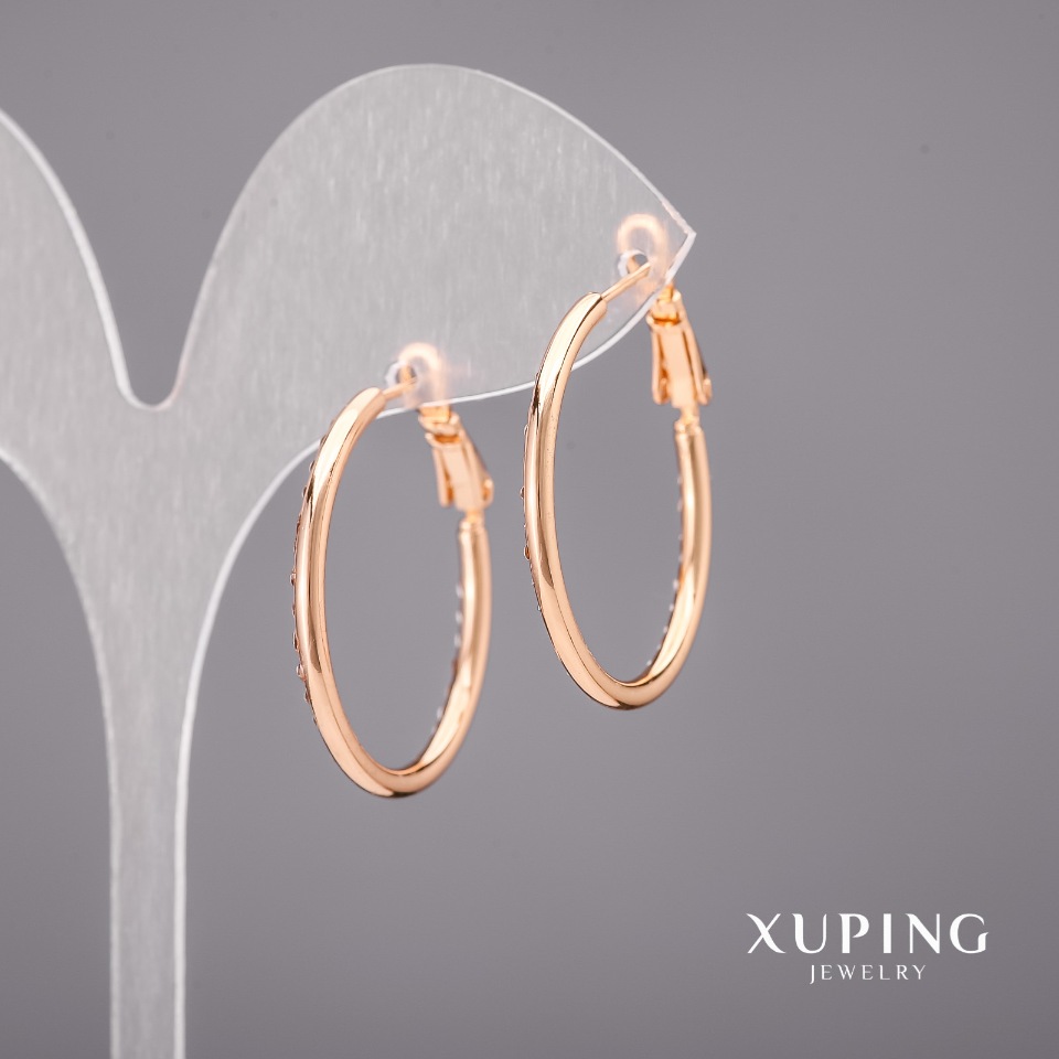 

Серьги Xuping Кольца с белыми камнями 2х29мм Позолота 18К, ida36589