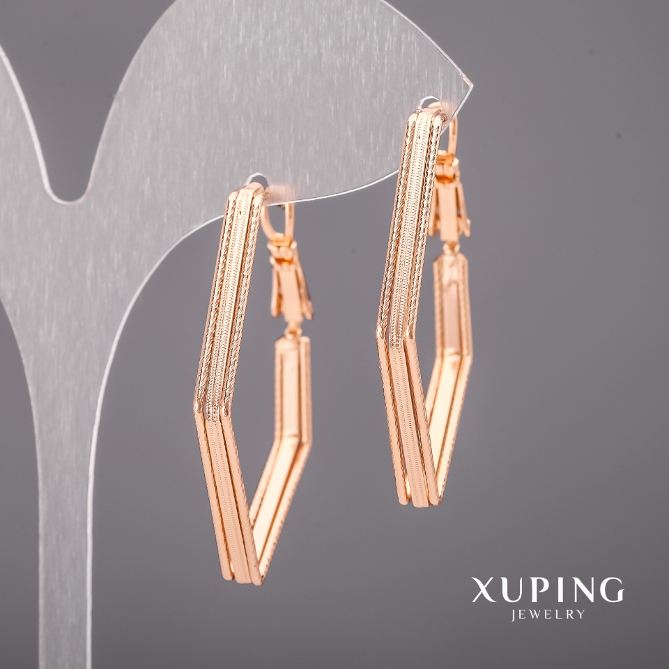 

Серьги Xuping Ромбы 29х38мм Позолота 18К, ida36580