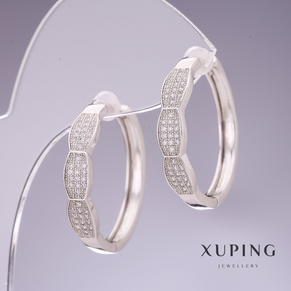 

Серьги Xuping кольца 26х4мм родий, ida26957