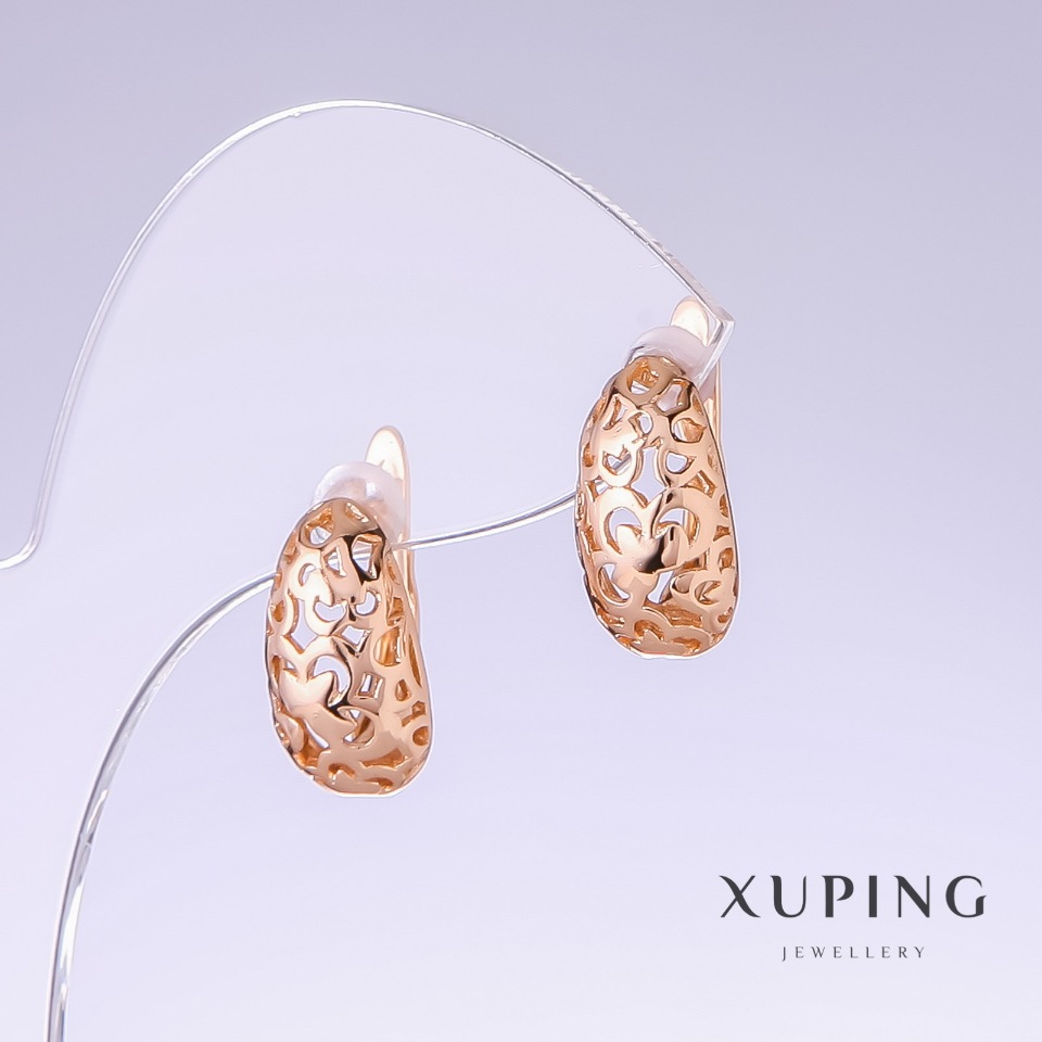 

Серьги Xuping, длина 16мм, толщина 9мм позолота 18к, ida26193