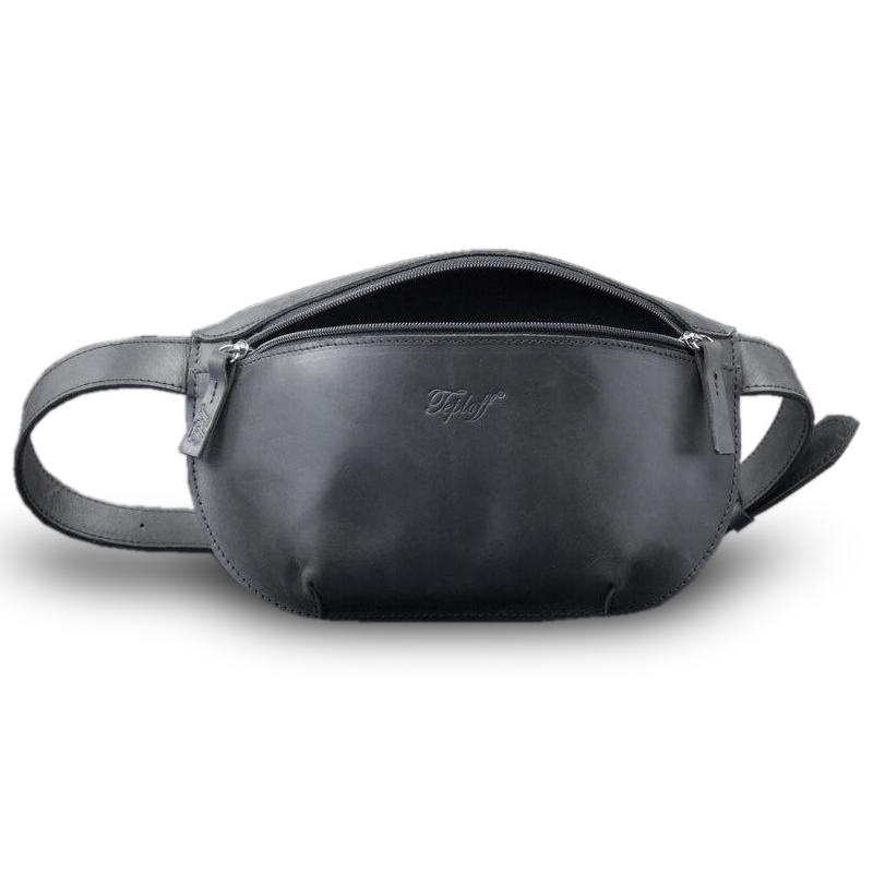 

Сумка на пояс Teploff (бананка) CrossBody, кожа Crazy Horse - черный