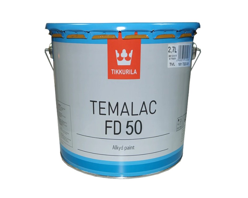 

Эмаль алкидная TIKKURILA TEMALAC FD 50 антикоррозионная, TVL-белый, 2,7л