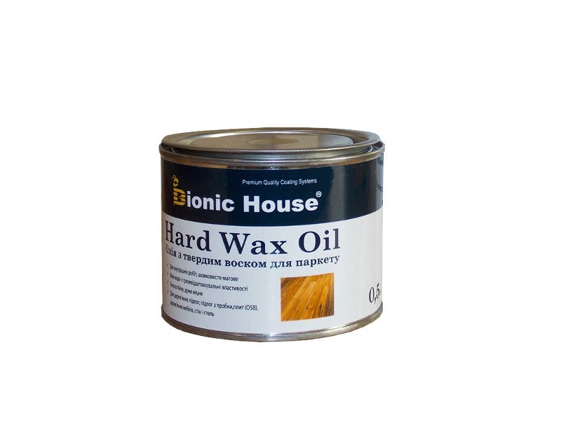 

Масло с твердым воском BIONIC-HOUSE HARD WAX OIL для мебели и паркета 0,5л