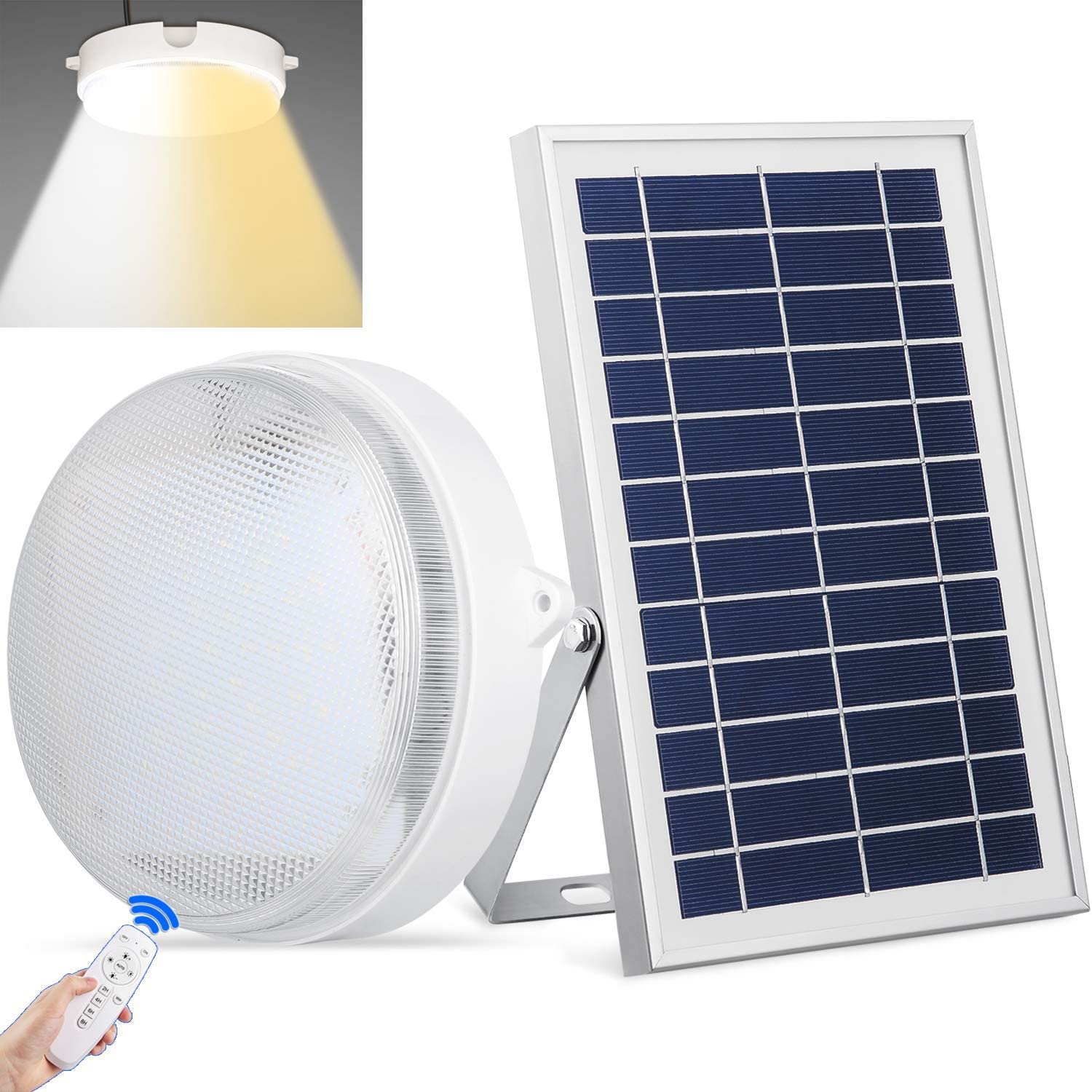 

Светильник на солнечной батарее потолочный с пультом управления Solar 48 LED 6600mAh с пультом (9204MDL)
