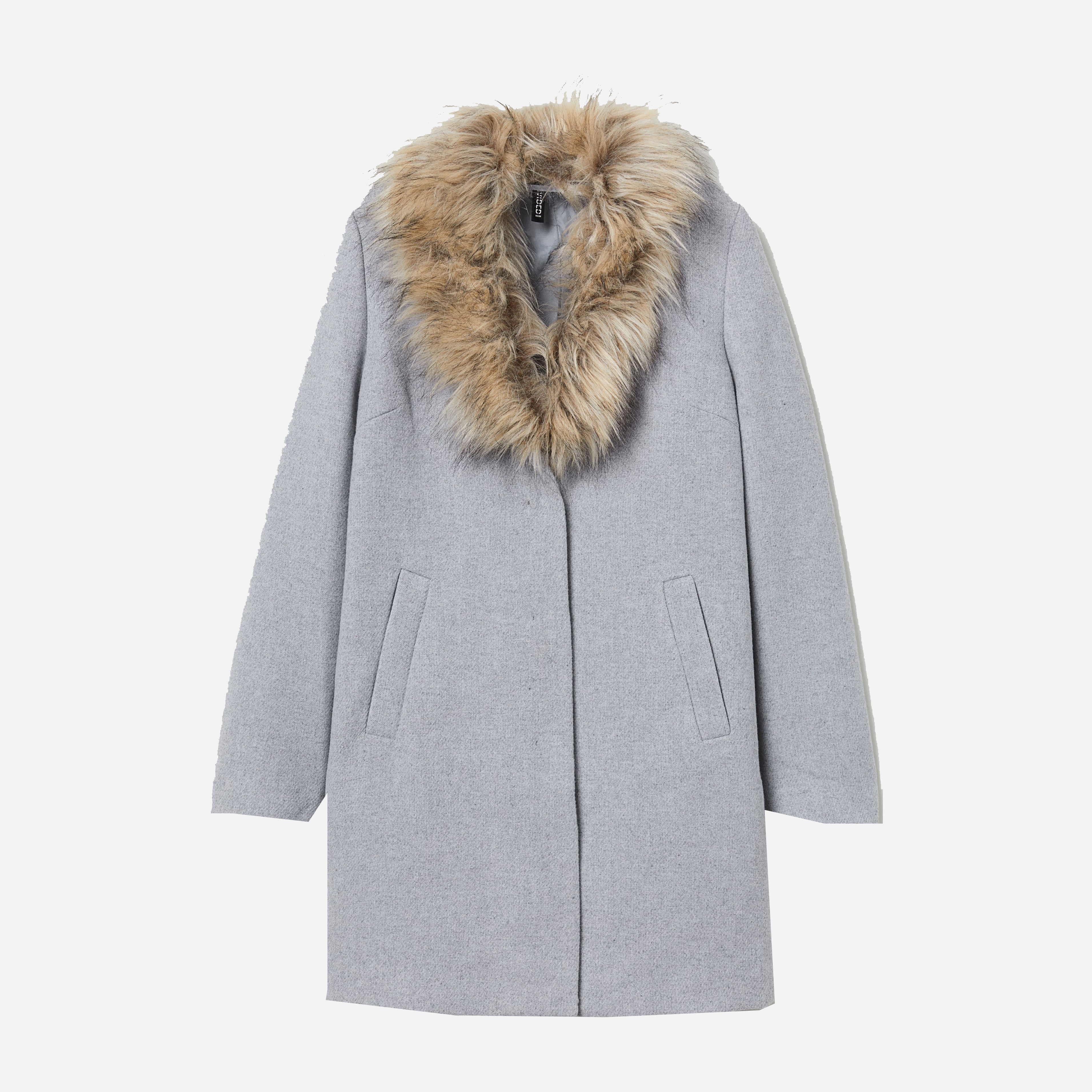 

Пальто H&M 6626448wt 36 Серое с голубым
