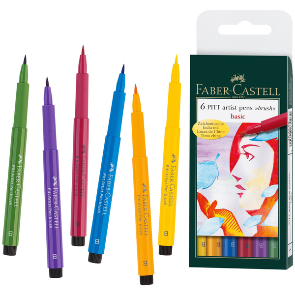 

Набор ручек Faber-Castell Рitt 6 шт Основные цвета (14892) (14892)