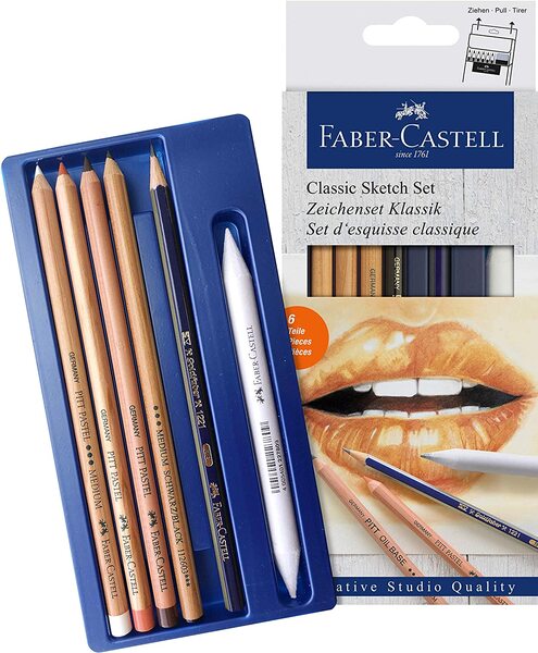 

Набор для скетчей Faber-Castell SKETCH SET CLASSIC 6 предметов (27305) (27305)