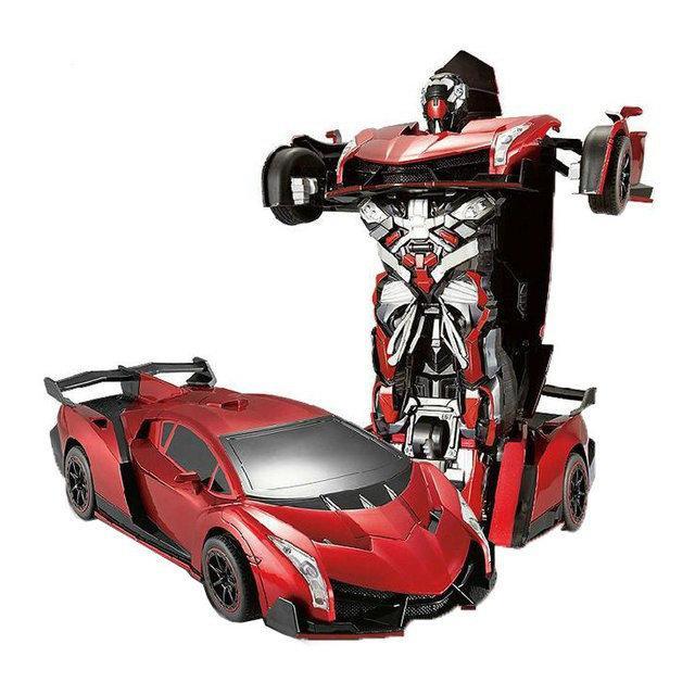 

Машинка Трансформер Lamborghini Robot Car Size 18 КРАСНАЯ