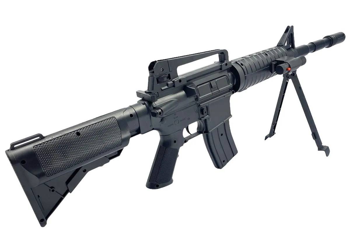 

Детское оружие Автомат на пульках M16 Metr+, Боевой прототип, с лазерным прицелом и подставкой, 40 см