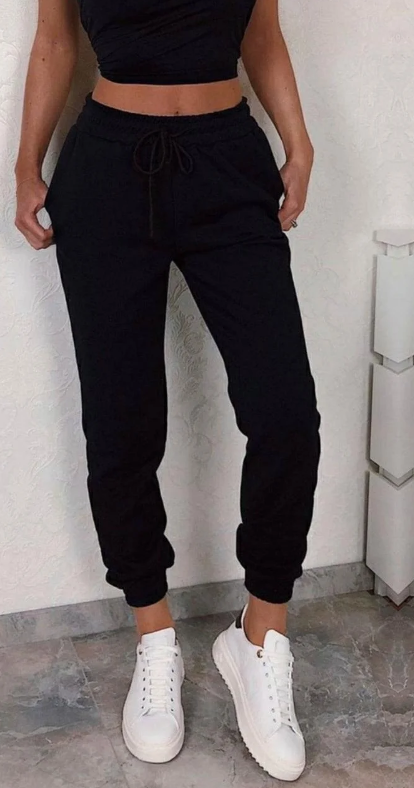 

Теплые женские спортинвые штаны GF3645 р42/44 черные