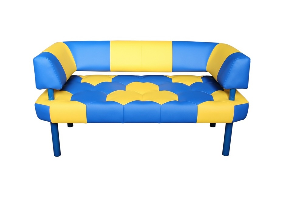 

Диван детский Мебель UA Сота в зону отдыха с подлокотниками НУШ Новая Украинская Школа