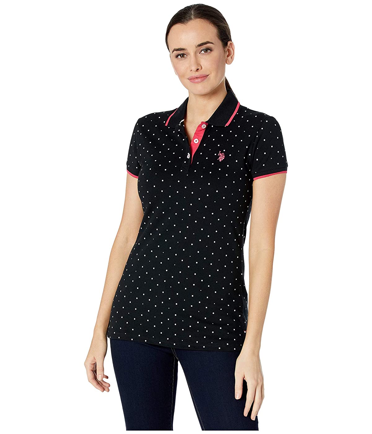 

Поло U.S. POLO Dot Print Polo Shirt Anthracite, S (44)