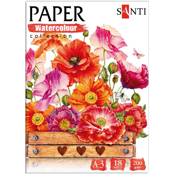 

Набор акварельной бумаги SANTI Botany А3 Paper Watercolor Collection 18 л. 200г / м2 (742813) (742813)