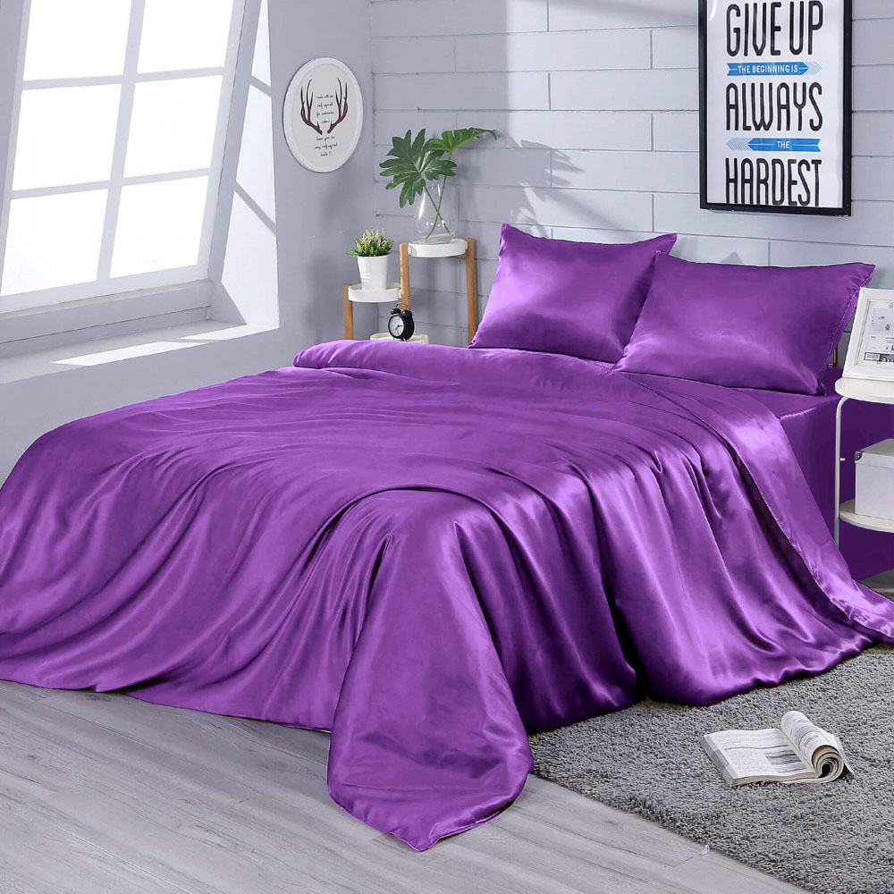 

Постельное белье Zastelli Dark Lilac Семейный китай, исскуственный шелк