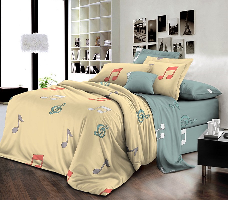 

Постельное белье MirSon 17-0421 Music King Size украина, бязь