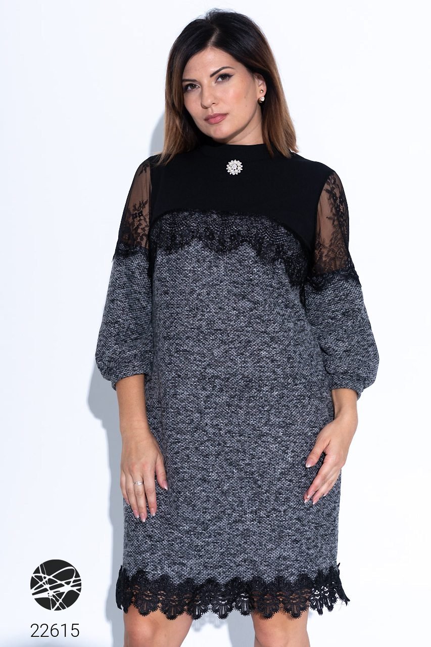 

Платье с объёмными рукавами Фасон 22615_48 48